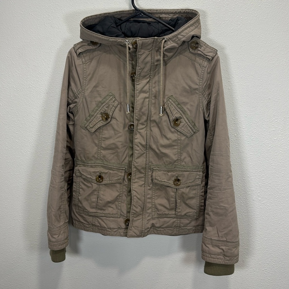 TNA Aritzia Platoon Jacket tan beige‎ chore coat jacket